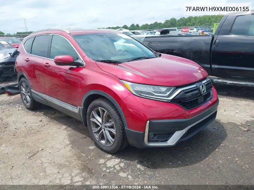 2021 Honda Cr-V 2Wd Touring VIN: 7FARW1H9XME006155 Lot: 39913304