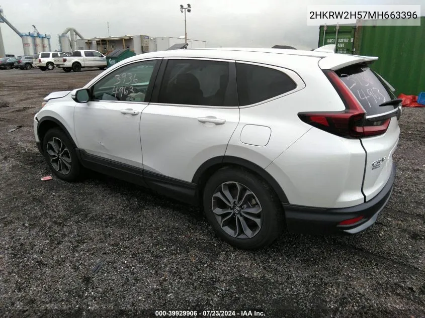 2021 Honda Cr-V Awd Ex VIN: 2HKRW2H57MH663396 Lot: 39929906