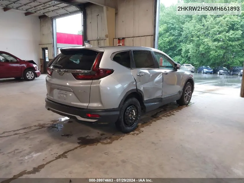 2021 Honda Cr-V Awd Ex VIN: 2HKRW2H50MH661893 Lot: 39974683