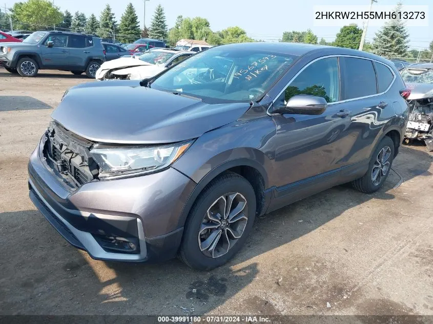 2021 Honda Cr-V Awd Ex VIN: 2HKRW2H55MH613273 Lot: 39991180