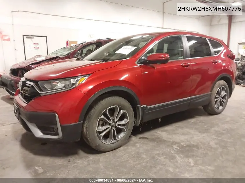 2021 Honda Cr-V Awd Ex VIN: 2HKRW2H5XMH607775 Lot: 40034691