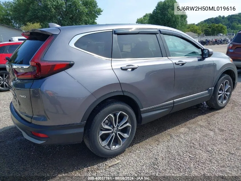 2021 Honda Cr-V Awd Ex VIN: 5J6RW2H50ML019616 Lot: 40037781