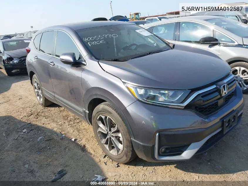 2021 Honda Cr-V Ex VIN: 5J6RW1H59MA012587 Lot: 40055990