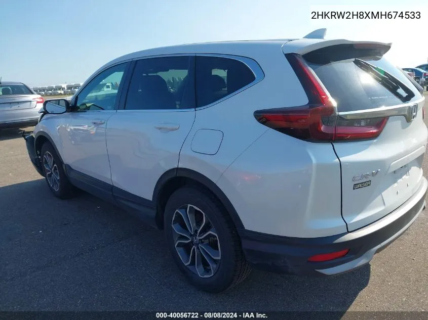 2HKRW2H8XMH674533 2021 Honda Cr-V Awd Ex-L