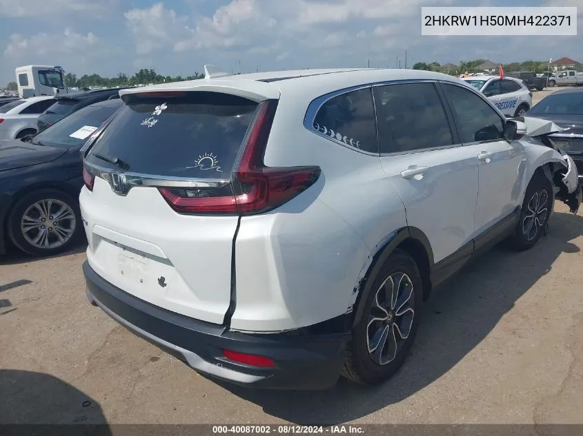 2021 Honda Cr-V 2Wd Ex VIN: 2HKRW1H50MH422371 Lot: 40087002