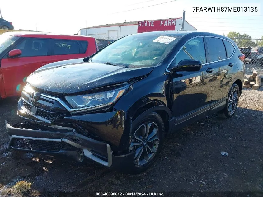 7FARW1H87ME013135 2021 Honda Cr-V 2Wd Ex-L