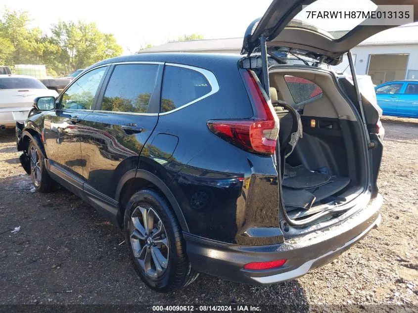 2021 Honda Cr-V 2Wd Ex-L VIN: 7FARW1H87ME013135 Lot: 40090612