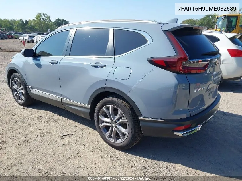 2021 Honda Cr-V Hybrid Touring VIN: 7FART6H90ME032639 Lot: 40140387