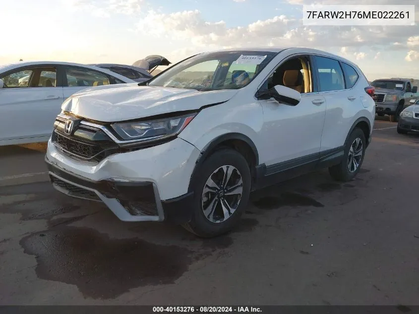 2021 Honda Cr-V Awd Special Edition VIN: 7FARW2H76ME022261 Lot: 40153276