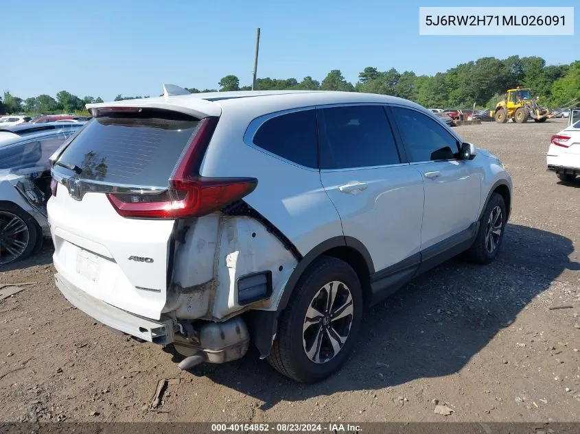 2021 Honda Cr-V Awd Special Edition VIN: 5J6RW2H71ML026091 Lot: 40154852