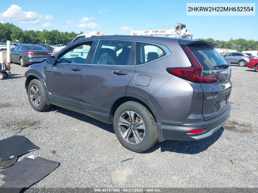 2HKRW2H22MH652554 2021 Honda Cr-V Awd Lx