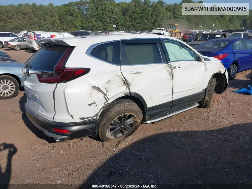 2021 Honda Cr-V 2Wd Ex-L VIN: 5J6RW1H85MA000995 Lot: 40168347