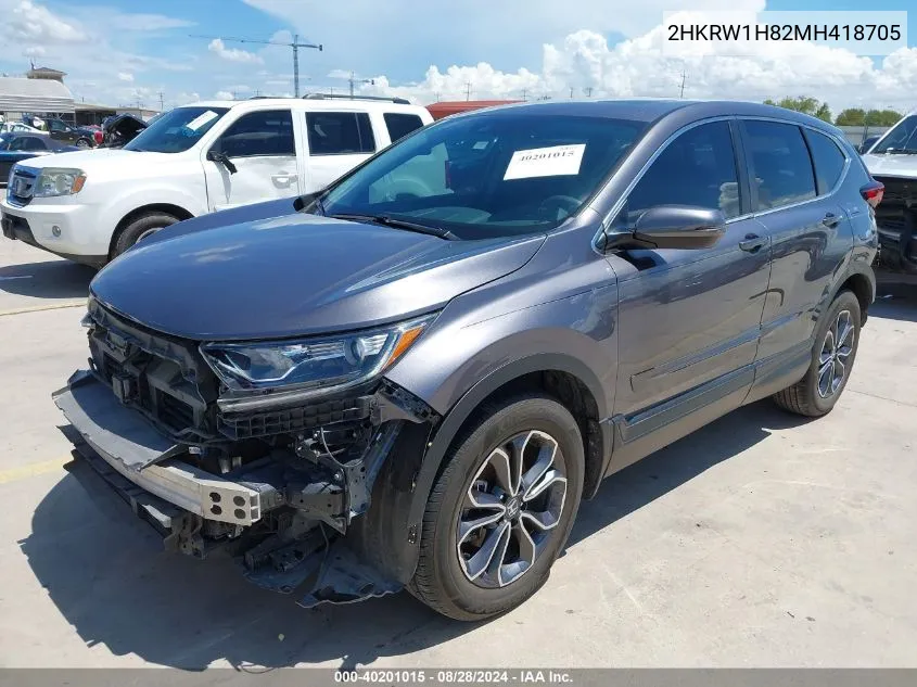 2HKRW1H82MH418705 2021 Honda Cr-V 2Wd Ex-L