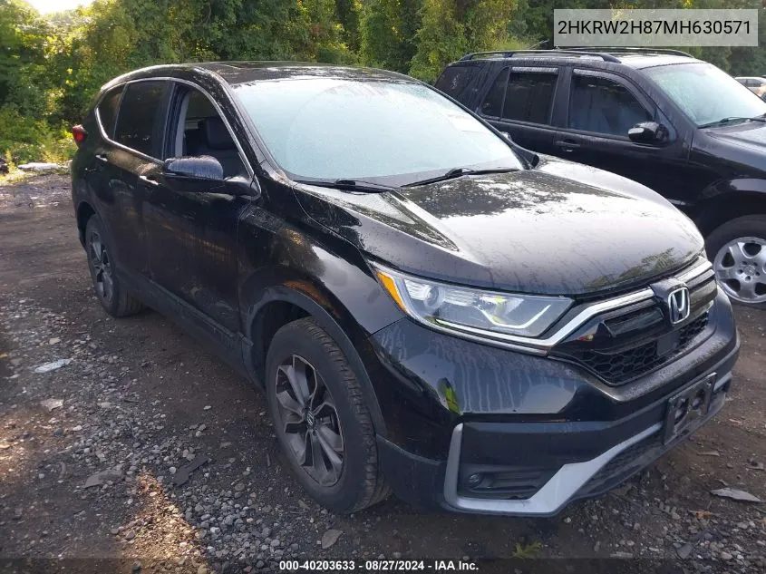 2HKRW2H87MH630571 2021 Honda Cr-V Awd Ex-L