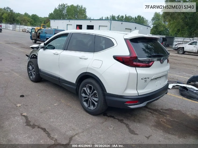 2021 Honda Cr-V Awd Ex VIN: 7FARW2H52ME015340 Lot: 40229093