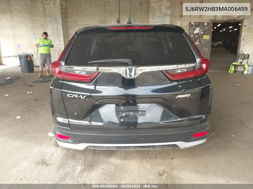 2021 Honda Cr-V Awd Ex-L VIN: 5J6RW2H83MA006459 Lot: 40240884