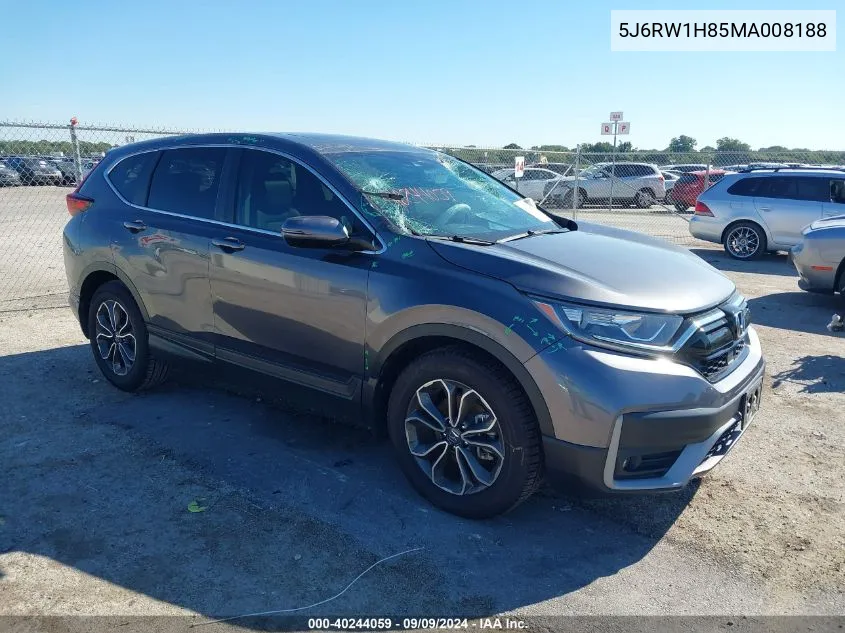 2021 Honda Cr-V 2Wd Ex-L VIN: 5J6RW1H85MA008188 Lot: 40244059