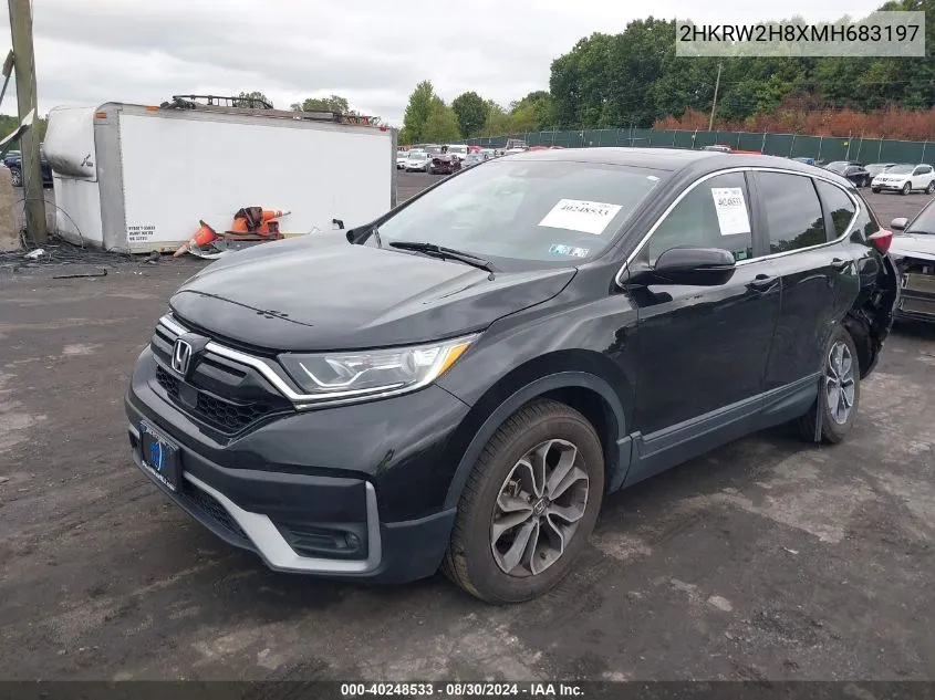 2021 Honda Cr-V Awd Ex-L VIN: 2HKRW2H8XMH683197 Lot: 40248533