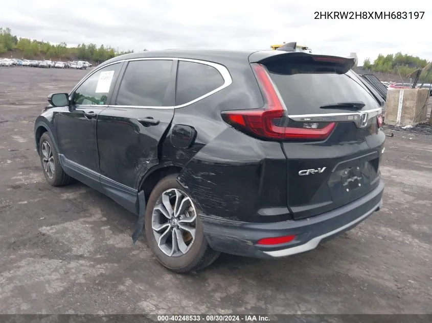 2021 Honda Cr-V Awd Ex-L VIN: 2HKRW2H8XMH683197 Lot: 40248533