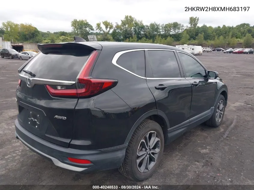 2021 Honda Cr-V Awd Ex-L VIN: 2HKRW2H8XMH683197 Lot: 40248533