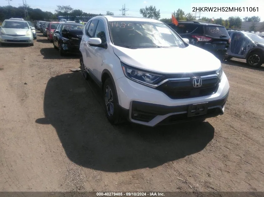 2021 Honda Cr-V Awd Ex VIN: 2HKRW2H52MH611061 Lot: 40279485