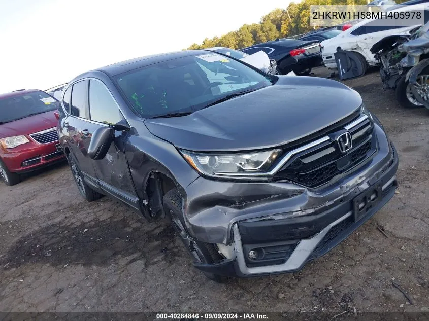 2021 Honda Cr-V 2Wd Ex VIN: 2HKRW1H58MH405978 Lot: 40284846