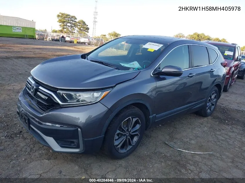 2HKRW1H58MH405978 2021 Honda Cr-V 2Wd Ex