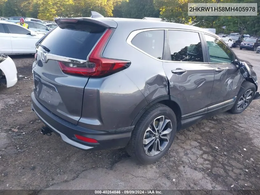 2HKRW1H58MH405978 2021 Honda Cr-V 2Wd Ex