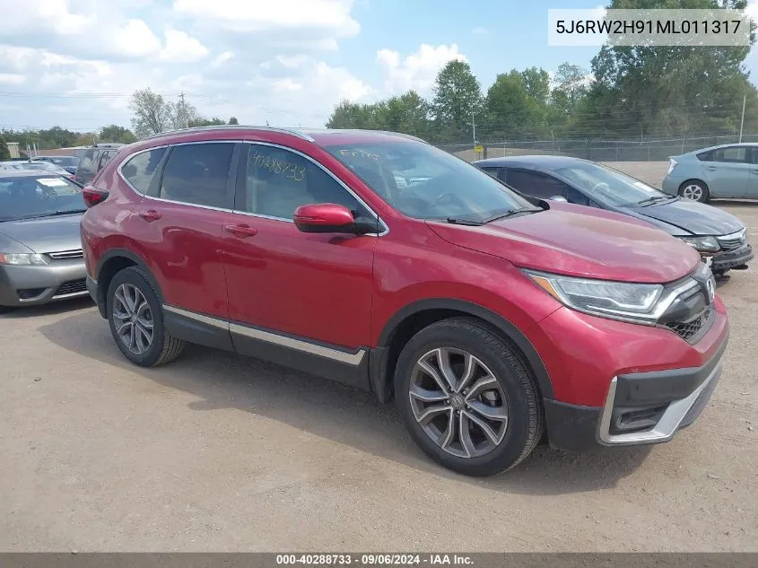 5J6RW2H91ML011317 2021 Honda Cr-V Awd Touring