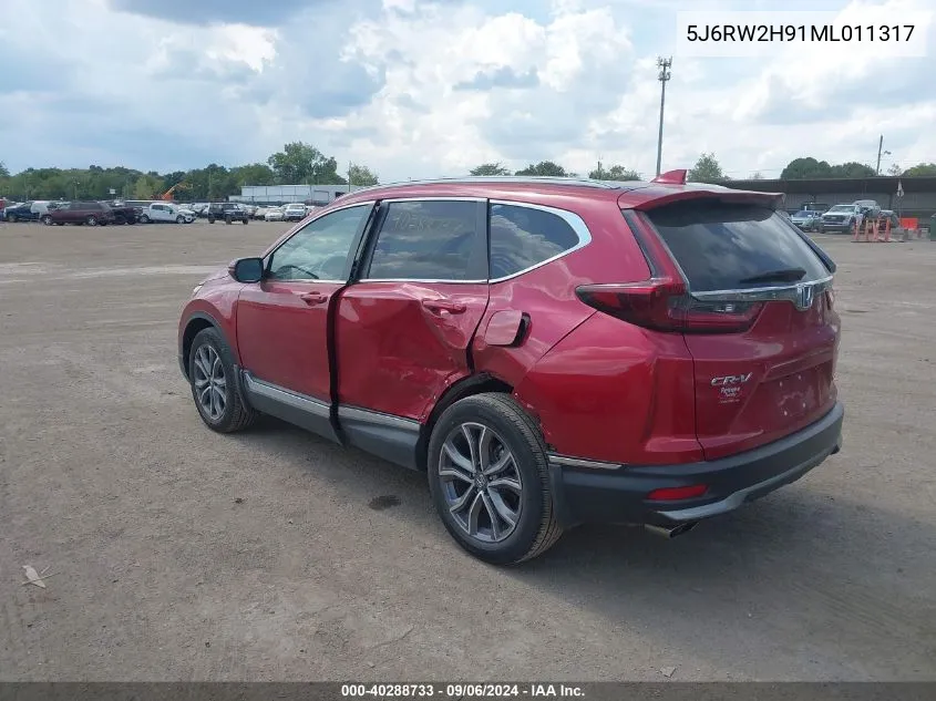 5J6RW2H91ML011317 2021 Honda Cr-V Awd Touring