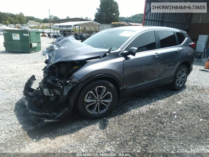 2HKRW2H84MH673605 2021 Honda Cr-V Awd Ex-L