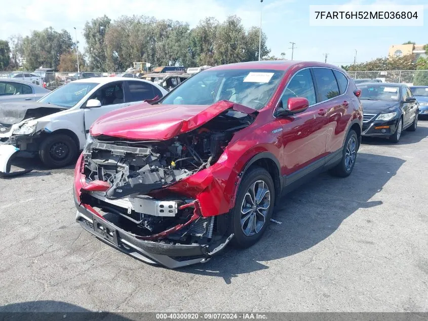 7FART6H52ME036804 2021 Honda Cr-V Hybrid Ex