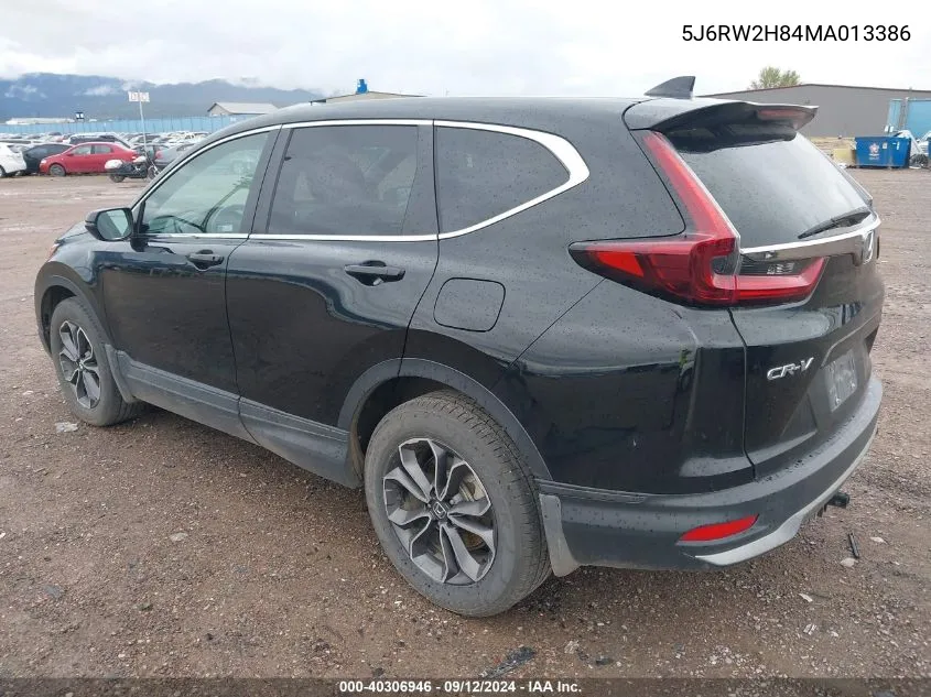 2021 Honda Cr-V Exl VIN: 5J6RW2H84MA013386 Lot: 40306946