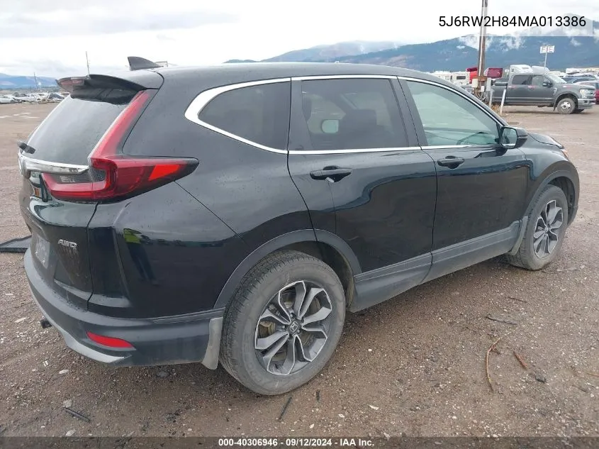 2021 Honda Cr-V Exl VIN: 5J6RW2H84MA013386 Lot: 40306946