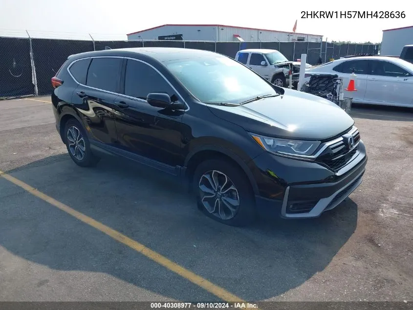 2021 Honda Cr-V 2Wd Ex VIN: 2HKRW1H57MH428636 Lot: 40308977