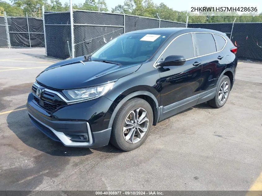 2021 Honda Cr-V 2Wd Ex VIN: 2HKRW1H57MH428636 Lot: 40308977