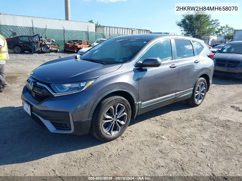 2HKRW2H84MH658070 2021 Honda Cr-V Awd Ex-L