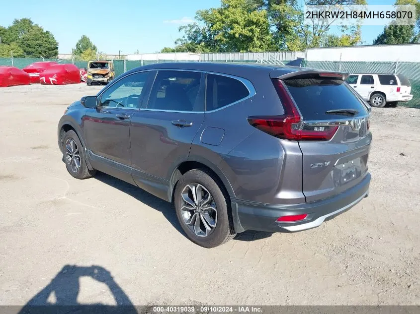 2021 Honda Cr-V Awd Ex-L VIN: 2HKRW2H84MH658070 Lot: 40319039