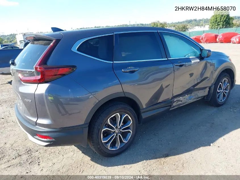 2HKRW2H84MH658070 2021 Honda Cr-V Awd Ex-L