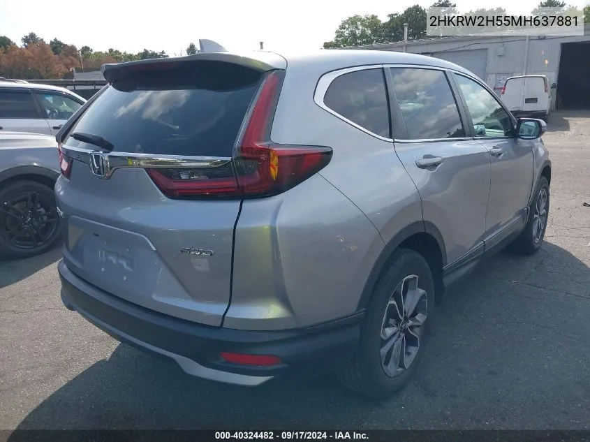 2021 Honda Cr-V Awd Ex VIN: 2HKRW2H55MH637881 Lot: 40324482