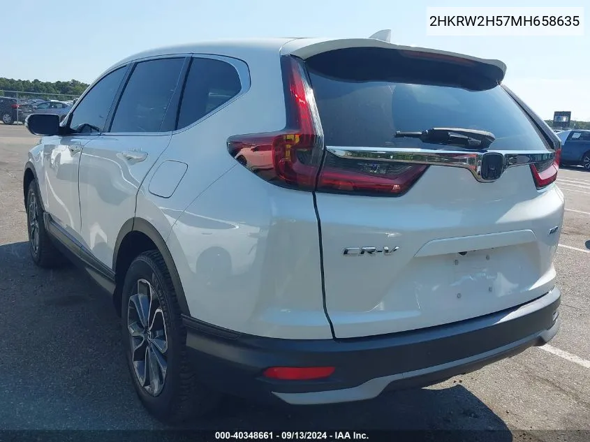 2021 Honda Cr-V Awd Ex VIN: 2HKRW2H57MH658635 Lot: 40348661