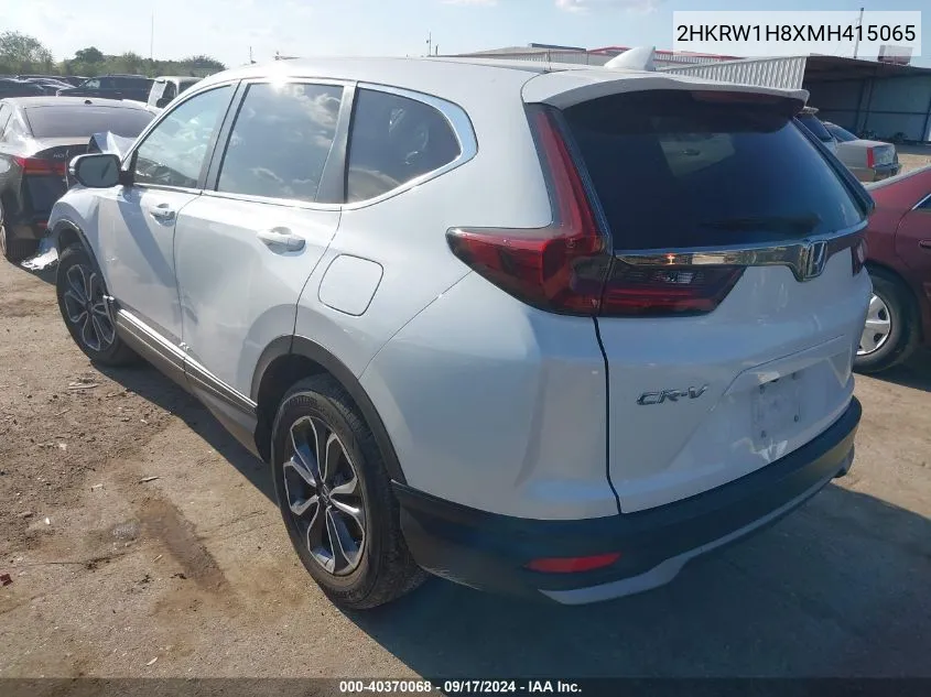 2021 Honda Cr-V 2Wd Ex-L VIN: 2HKRW1H8XMH415065 Lot: 40370068