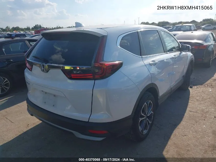 2021 Honda Cr-V 2Wd Ex-L VIN: 2HKRW1H8XMH415065 Lot: 40370068