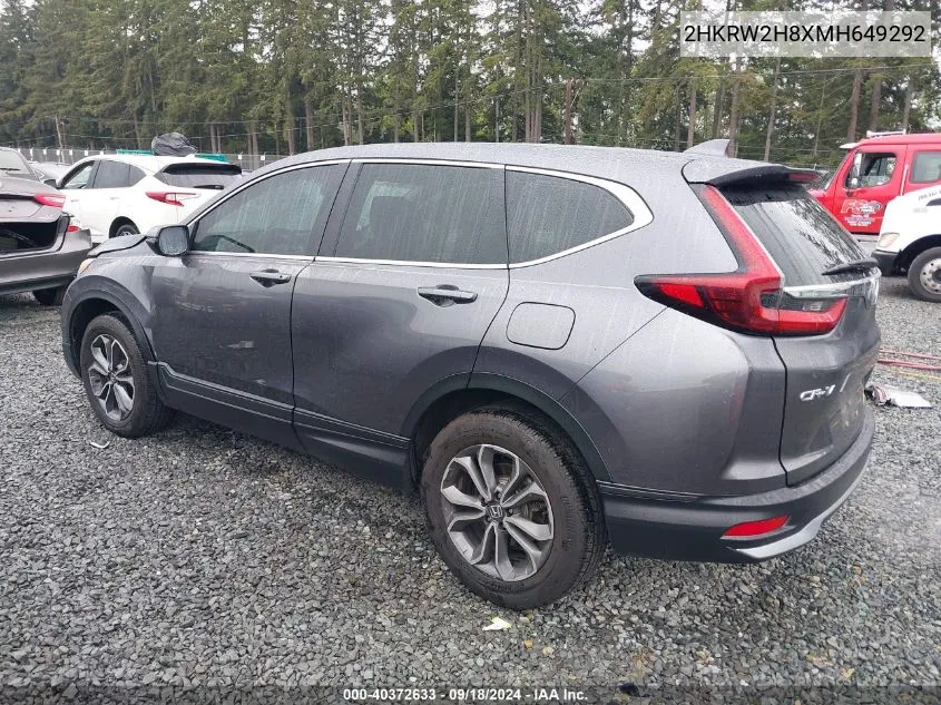 2021 Honda Cr-V Awd Ex-L VIN: 2HKRW2H8XMH649292 Lot: 40372633