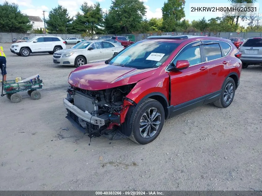 2021 Honda Cr-V Awd Ex-L VIN: 2HKRW2H80MH620531 Lot: 40383266