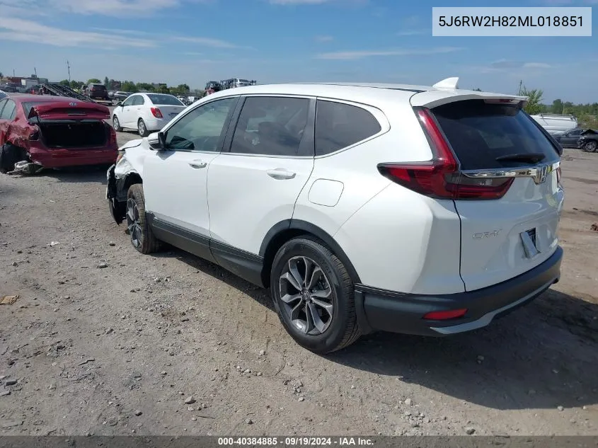 2021 Honda Cr-V Awd Ex-L VIN: 5J6RW2H82ML018851 Lot: 40384885