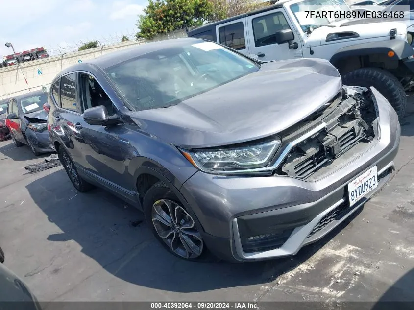 2021 Honda Cr-V Hybrid Ex-L VIN: 7FART6H89ME036468 Lot: 40392064