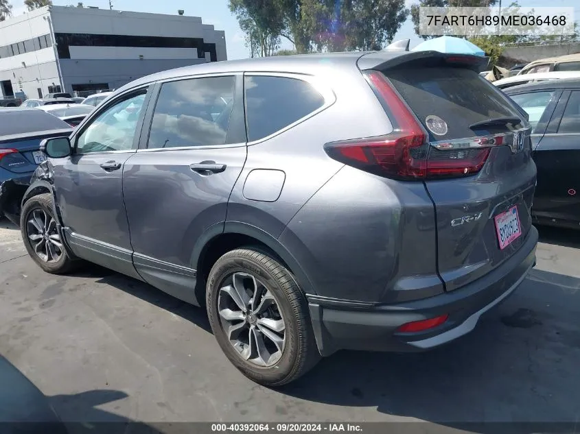 2021 Honda Cr-V Hybrid Ex-L VIN: 7FART6H89ME036468 Lot: 40392064