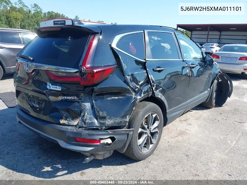 2021 Honda Cr-V Ex VIN: 5J6RW2H5XMA011101 Lot: 40403448