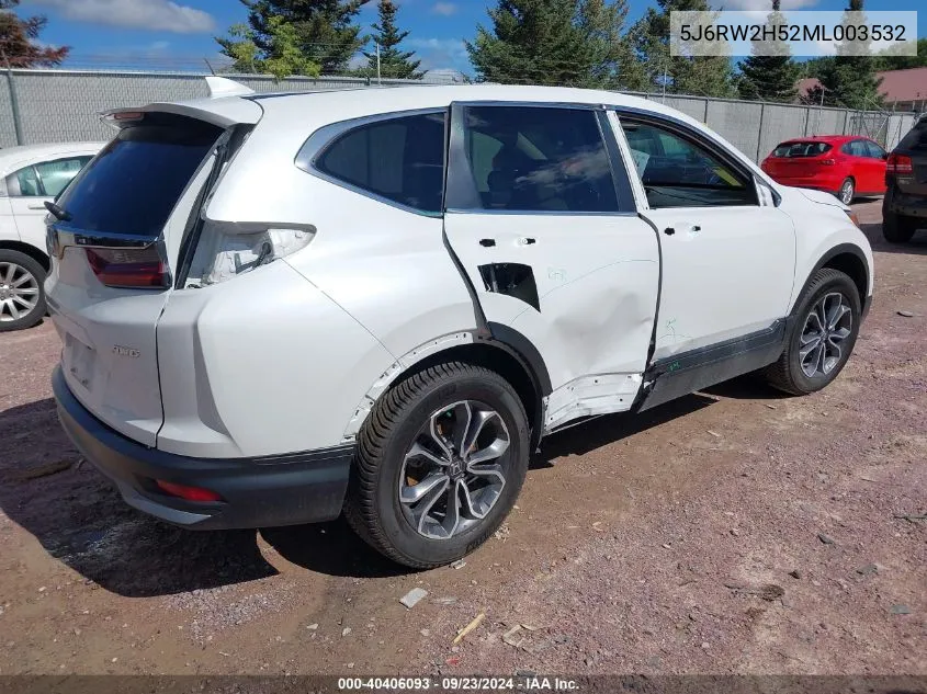 5J6RW2H52ML003532 2021 Honda Cr-V Awd Ex